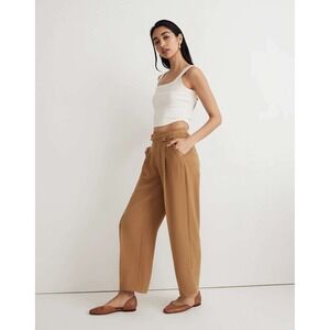 Madewell Rosedale Low-Rise Straight Pant in Crepe Trousers Wide Leg Womens Sz 10